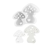 Zasdvn Moules à champignons en résine, moules en résine époxy, moule en silicone pour couler des champignons, breloques en forme de champignon, moules en résine en forme de champignons, moules à