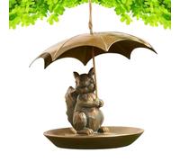 Zasdvn Parapluie pour écureuil - Mangeoire à oiseaux avec parapluie - Design parapluie - Décoration de cour de jardin exquise - Toutes saisons - Colibri