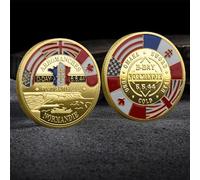 Zasdvn Pièce De Monnaie du 80e Anniversaire du Jour J | Pièce De Anniversaire, Décorations du Jour J 80ème, D Day 80Th Anniversary Normandie, Pièce Commémorative De L'histoire Décorations du Jour Cha