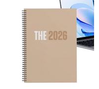 Zasdvn Planificateur annuel 2026, carnet de notes pour fixer des objectifs, emploi du temps quotidien, pour projets de travail, objectifs personnels, étudiants, professionnels, entrepreneurs, pigistes