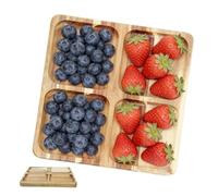Zasdvn Plateauau de Service Divisé - Vaisselle De Fête en Bois | Plateau pour Fruits Légumes et Apéritifs | pour Apéritif Sushi Fruits Snacks Desserts Gâteaux Maison Restaurant