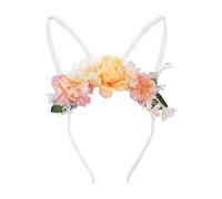 Zasdvn Serre-tête à Oreilles de Lapin | Bandeau à Fleurs pour les Costumes | Serre-tête à Oreilles de Lapin pour la Fête de Pâques,Pour Costume, Noël, Halloween, Fête, Saint-Valentin et