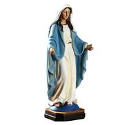 Zasdvn Statue de Vierge Marie de 22,4 cm - Cadeau catholique - Figurine Vierge Marie en résine - Sculpture Vierge Marie - Sculpture de mère de Dieu - Sculpture de jardin en résine