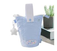 Zasdvn Trousse à crayons esthétique, porte-stylo, organisateur de boîte, trousse à crayons créative, organisateur de papeterie - Porte-stylo de grande capacité, porte-crayon spacieux pour, bleu, Voir