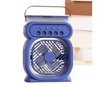 Zasdvn Ventilateur Portable avec Brume - Ventilateur de Bureau Personnel à Brumisation,3 Vitesses Circulateur d'Air Rechargeable et Veilleuse pour Chambre Cuisine Extérieur Camping Pique-nique Été