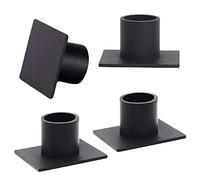 Zasiene Bougeoirs Noirs 4 Pièces Retro Candélabres Decoration Table Chandelier Noel Bougeoire Cierge pour Saint Valentin De Noël Halloween Mariage Cérémonie Anniversaire
