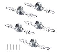 Zasiene Bouton de Meuble Diamant 5 Pièces - Poignée de Porte et Tiroir Vintage avec Vis - Accessoire 170mm