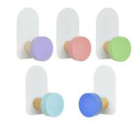 Zasiene Crochet Porte Serviette Salle de Bain 5 Pièces Crochets auto-adhésifs Crochet Adhesif Mural Accroche Serviette Torchon Crochet Adhesif Mural Accroche Torchon Auto Adhésifs Porte-Serviettes