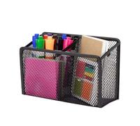 Zasjon Porte Stylo Magnétique, Porte Crayon Magnétique, Paniers de Rangement Organiseurs Magnétiques en Métal Maille Noir Porte Stylo Organisateur de Bureau pour Réfrigérateur, Tableau Blanc