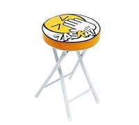 ZASKA ZK50413 Tabouret Pliable Smile Rond 30x30x50cm