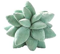 Zaslan Coussin décoratif en forme de cactus succulent, accent 3D, coussin en peluche pour les amateurs de jardin, plantes vertes