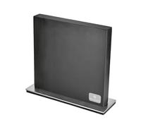 Zassenhaus 78145 Bloc à couteaux magnétique double face en bois dhévéa massif laqué noir