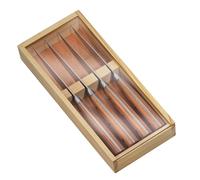 Zassenhaus : Ensemble De 4 Couteaux À Steak Lame Lisse Manche En Bois Pakka