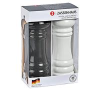 Zassenhaus Ensemble moulin à sel Berlin 18 cm blanc et moulin à poivre noir