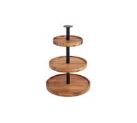 ZASSENHAUS Étagère 2 niveaux 35cm Acacia Marron foncé marron