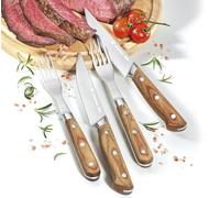 Zassenhaus Lot de 2 couverts à steak avec poignées en bois pakka dans une boîte cadeau en bois