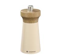 Zassenhaus Moulin à sel WESTERLAND sable | Bois de hêtre laqué | Tête de moulin en bois de hêtre | Avec broyeur en céramique haute performance réglable en continu | Moulin à épices pour sel | 12 cm, Ø