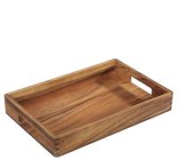 Zassenhaus Plateau de service en bois d'acacia - Plateau avec poignées - Plateau à petit-déjeuner - Plateau en bois décoratif - Plateau pour vaisselle - Bois dur issu de sources durables - 42 × 28 × 6