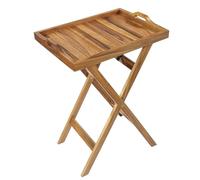 Zassenhaus Plateau de Service Pliable en Bois d'acacia | Plateau avec Poignées | Plateau à Petit-Déjeuner | Bois Durable | 60,0 × 45,0 × 7,0 cm | Support de 80 cm de Haut