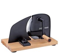 Zassenhaus Pure Trancheuse à pain, noire, machine à manivelle manuelle avec lame en acier inoxydable, coupe dentelée spéciale, fabriquée à Solingen, réglage en continu de l'épaisseur de coupe jusqu'à