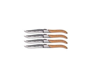 ZASSENHAUS Set de 4 couteaux à steak BULL en bois d'olivier marron
