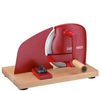Zassenhaus Trancheuse à pain PURE Rouge, manivelle en acier inoxydable, coupe ondulée spéciale fabriquée à Solingen, épaisseur de coupe réglable en continu jusqu'à 20 mm