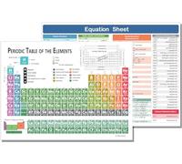 Zastic! Tableau périodique plastifié des éléments - 22,9 x 30,5 cm - Tableau de référence chimique - Guide d'étude pour lycée, collège, SAT/AP