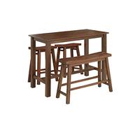 ZASTION Boraam Sonoma Ensemble de 4 tables de pub en bois flotté neutre finition gris châtaigne