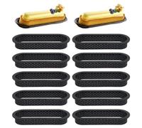 Zasvec Moule à Gâteau Perforé 10 Pièces - Cercle et Ovale en Plastique pour Décoration et Pâtisserie