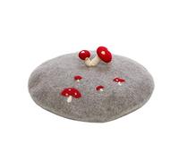 Zasy Laine Béret Décontractée Femmes Bonnets Fait Main Se sentait Champignon Chapeau Mush