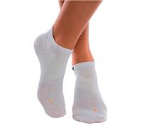 ZaTech Chaussettes courtes pour fasciite plantaire, chaussettes de compression, chaussettes de soutien, pour homme et femme (Blanc, XL, 43-45)