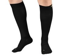ZaTech chaussettes de compression pour la fasciite plantaire pour hommes et femmes, chaussettes de compression sport, chaussettes de contention pour thrombose, 20-30 mmHg. (Noir, 39-41)