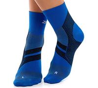 ZaTech Chaussettes de compression pour la fasciite plantaire. Soutien du talon, de la cheville et de la voûte plantaire. (FR/ES, Numérique, 41, 43, Taille normale, Taille normale, Bleu/Noir)
