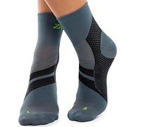 ZaTech Chaussettes de compression pour la fasciite plantaire. Soutien du talon, de la cheville et de la voûte plantaire. (FR/ES, Numérique, 35, 39, Taille normale, Taille normale, Gris/Noir)