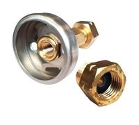 Zatechs Adaptateur de bouteille de gaz LPG GPL 21,8 mm x 1/14 LH - acier inox - pour bouteille de gaz 11 kg - valve anti-retour - avec adaptateur 20 mm