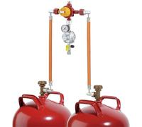 ZaTeChS AUV Système de valve de commutation automatique pour bouteilles de gaz, double bouteille d'alimentation en gaz avec régulateur de basse pression, testeur de fuite et protection contre la