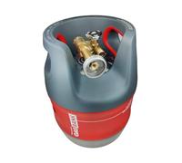 ZaTeChS Bouteille de gaz GPL 11 kg avec valve OPD + adaptateur DISH pour un remplissage sûr au GPL - Raccord de réservoir 3/4" pour remplissage légal de bouteilles à double valve