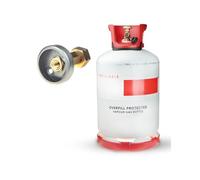 ZATECHS LS DUO Bouteille de gaz liquide, 11 kg, en acier duplex, protection anti-surremplissage OPD et adaptateur DISH avec clapet anti-retour, volume 27,2 l, 571 mm x 300 mm, pour camping et barbecue