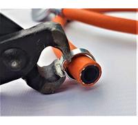 ZaTeChS Propan Butan Détendeur gaz Pince de Serrage Tuyau de gaz 200cm (2m) | Ø9mm | 21.8" Pouces LKS Raccordement a rapidevec raccord | jusqu'à -30°C | Pantalon pour Le Camping, Les barbecues à gaz