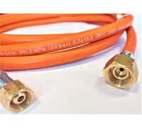 ZaTeChS Propan Butan Tuyau de gaz 200cm (2m) | 20 Bar | Ø9mm | DN5 3/8" - 21.8" Pouces LKS Raccordement a rapidevec raccord | jusqu'à -30°C | Pantalon pour Le Camping, Les barbecues à gaz