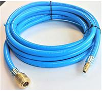 ZaTeChS Tuyau d'air comprimé 100cm (1m) | Ø10mm DN9 Diamètre intérieur | 20 bar | RQS Typ 26 DN 7,2 (8mm) - 8mm (DN 7,2) Raccord rapide | Tube en tissu | d'air comprimé | d'air Compresseur