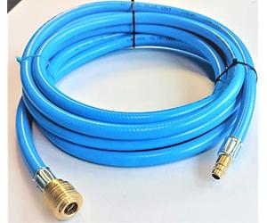 ZaTeChS Tuyau d'air comprimé 100cm (1m) | Ø10mm DN9 Diamètre intérieur | 20 bar | RQS Typ 26 DN 7,2 (8mm) - 8mm (DN 7,2) Raccord rapide | Tube en tissu | d'air comprimé | d'air Compresseur