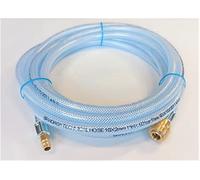 ZaTeChS Tuyau d'air comprimé 200cm (2m) | Ø10mm DN9 Diamètre intérieur | 60 bar | RQS Typ 26 DN 7,2 (8mm) - 8mm (DN 7,2) Raccord rapide | Tube en tissu | d'air comprimé | d'air Compresseur