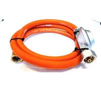 Zatechs Tuyau pour réchaud à gaz avec réducteur pour bouteilles de 11 kg | 2m 2000 cm | Raccord 1/2" droit et réducteur 21,8mm