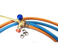 Zatechs Tuyaux fins Professionnels 2m avec Pinces | Diamètre de 3,5 mm | pour Gaz et Oxygène | pour Chalumeau de Joaillerie de Précision Chalumeau à Bijoux