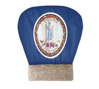 Zathe Panier pour chat avec drapeau Virginia State Va Drapeaux Bleu Sac d'hiver auto-chauffant doux et sûr