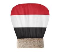 Zathe Panier pour chat - Pour intérieur - Drapeau de la République du Yémen - Noir et rouge - Pour temps froid - Auto-chauffant