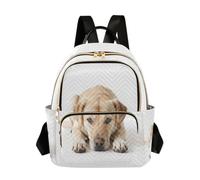 Zathe Sac à dos imprimé grande capacité, Chien blanc triste couché, Medium, Décontracté