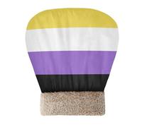 Zathe Sac de lit pour chat - Abri parfait - Drapeau de la fierté non binaire - Nb - Fierté non binaire - LGBT - Tunnel moelleux - Cachette par temps froid - Auto-chauffant - Peluche douce