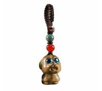 Zatibvy Porte-clés en bois avec douze signes du zodiaque chinois, rat, tigre, lièvre, dragon, serpent, cheval, chèvre, coq, chien, cochon (chien)